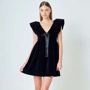 Endless Rose Black Mini Dress